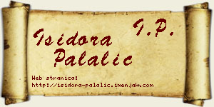 Isidora Palalić vizit kartica